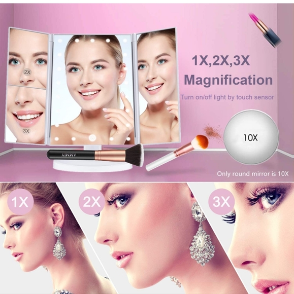 LED lighted makeup mirror -NIB - Picture 6 of 9